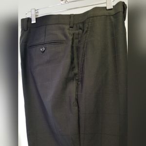 Men's Indochino Black On Black Windowpane Dress Pants 34W